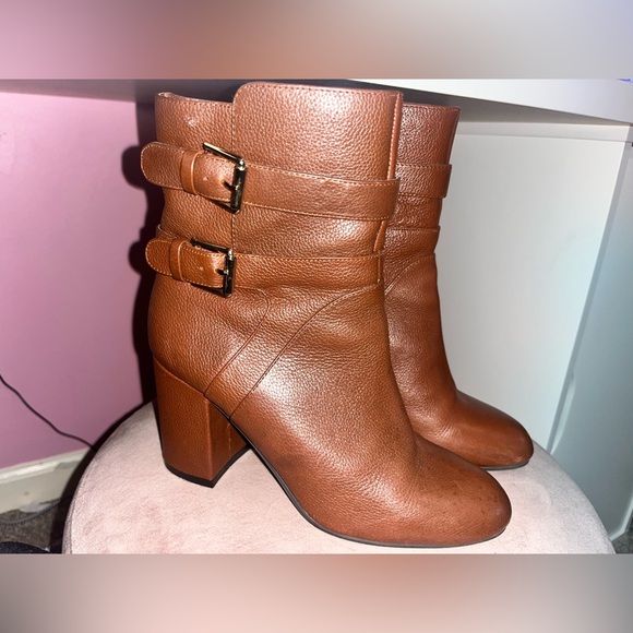 Nine West Shoes - Nine West Women's Brown Leather Booties Size 7.5